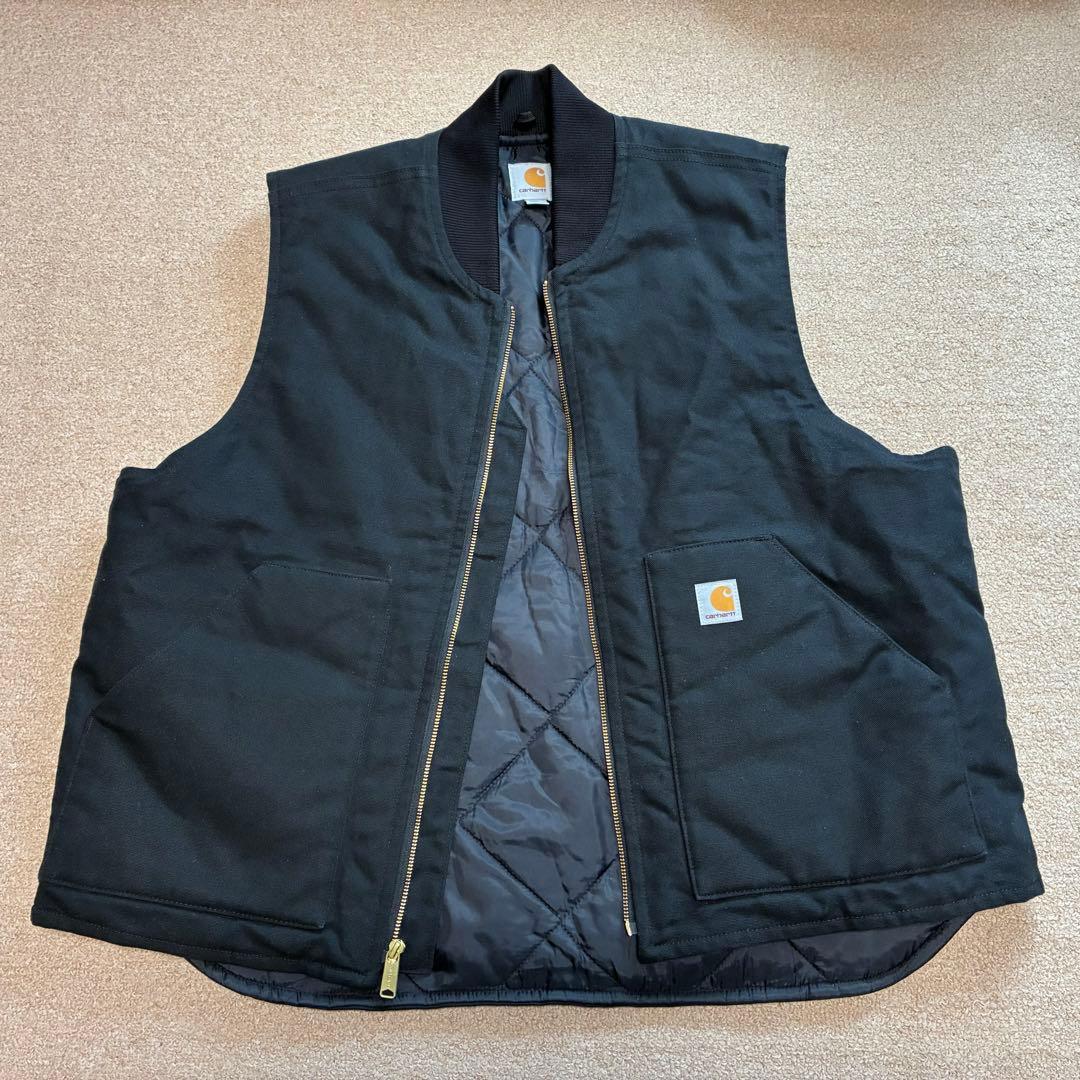 Carhartt カーハート　ダックベスト　ワークウェア　キルティング　ジップ