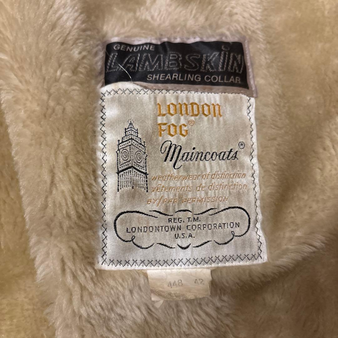 70s ヴィンテージ LONDONFOG 襟ボア　ムートンコート