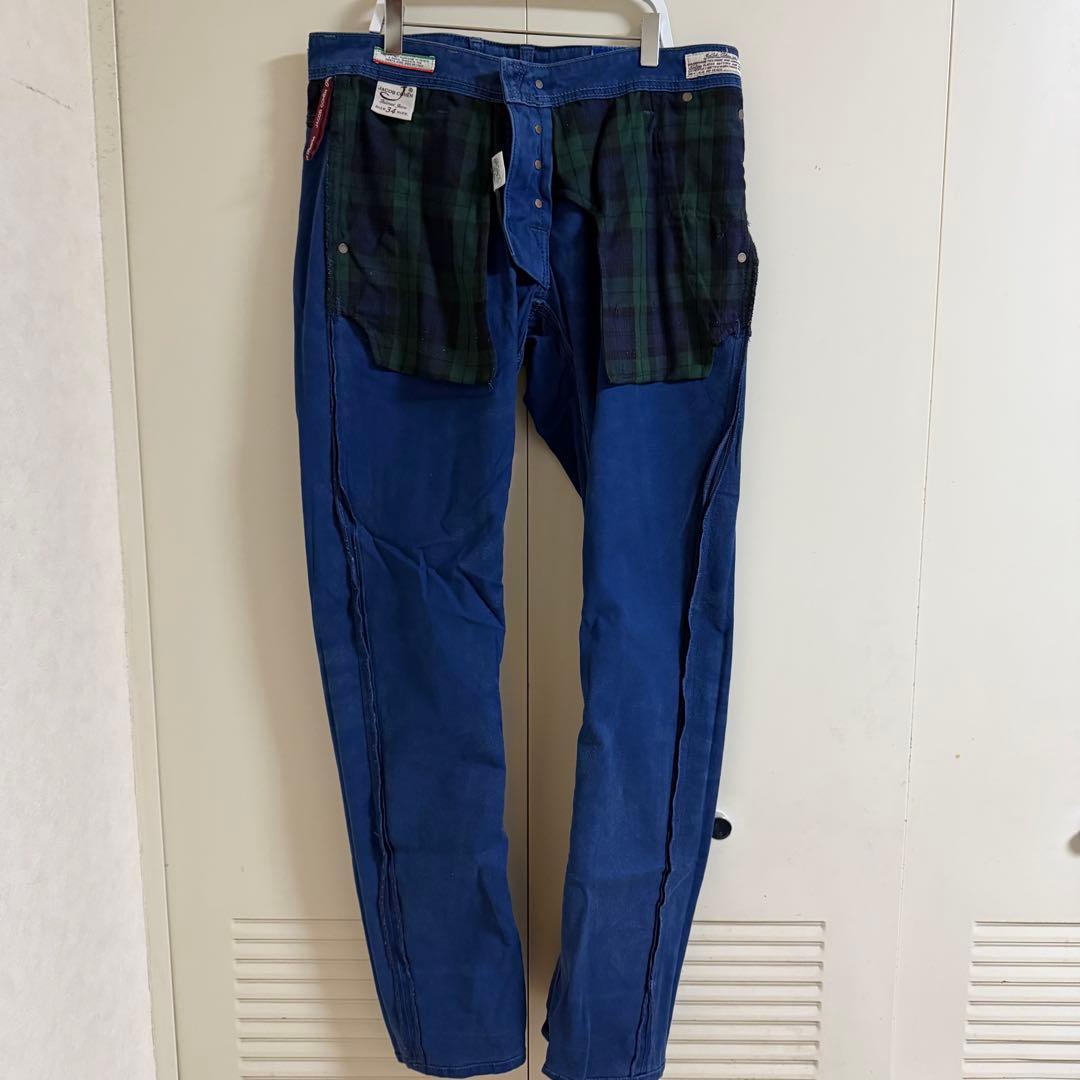 ヤコブコーエン ストレッチパンツ 青 pw613 c w34