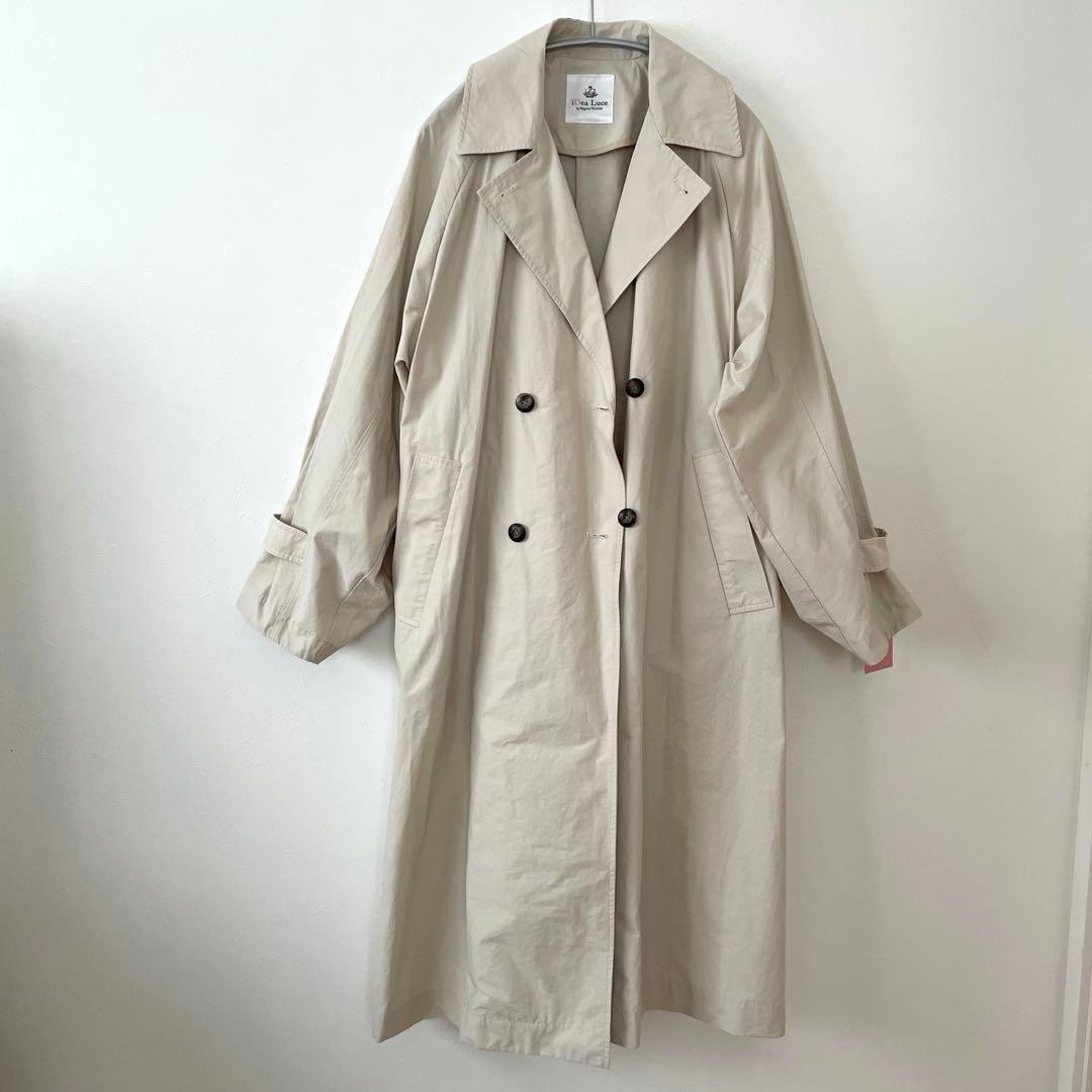 新品 春トレンチコート ベージュ オーバーサイズ ロングコート 入学式