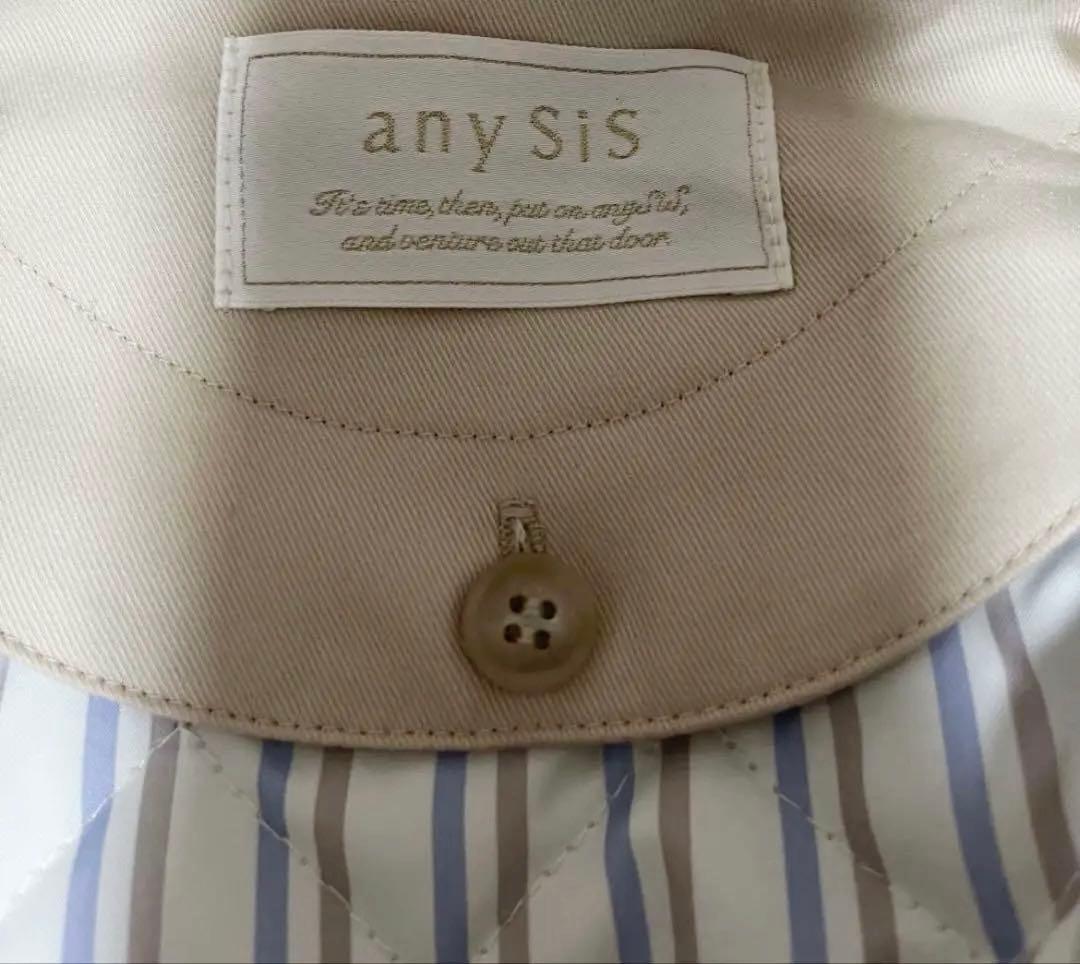 anySiS トレンチコート ベージュ 上品 春 通勤 入学式 美シルエット M
