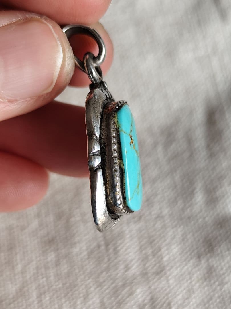 アクセサリー Vintage Turquoise silver925 Pendanttop