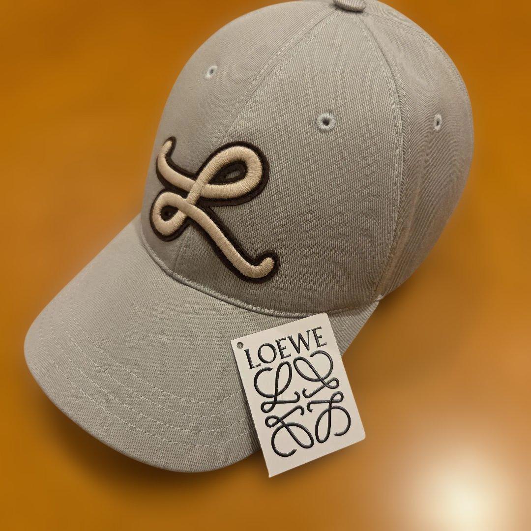 s*n様 LOEWE Lパッチキャップ（コットン） シェルグレー