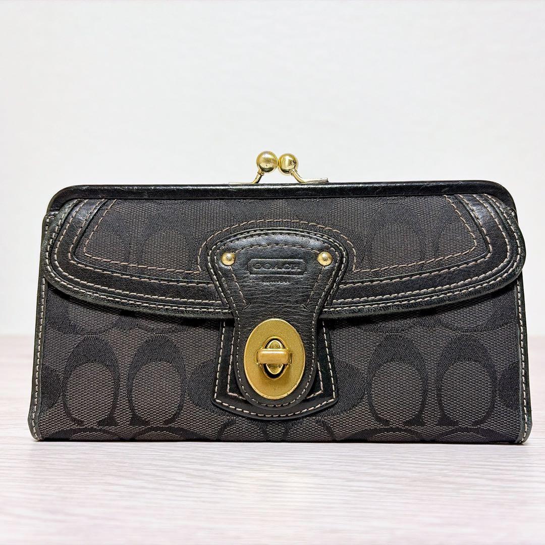 小物 Coach Legacy Turn Lock Wallet Signature