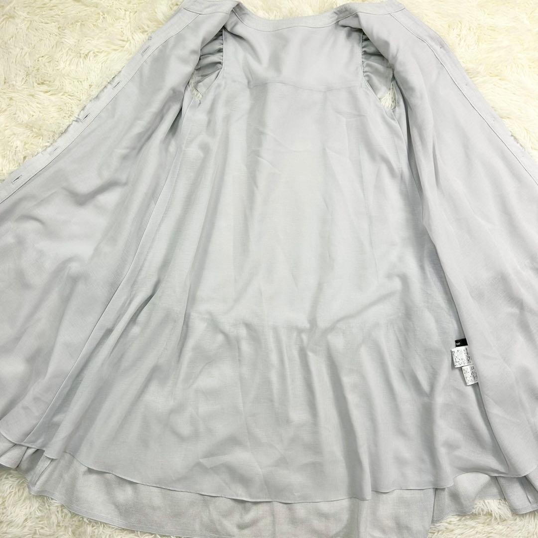 美品　ルネ　近年モデル　ノースリーブワンピース　手洗い可能　ライトグレー　36