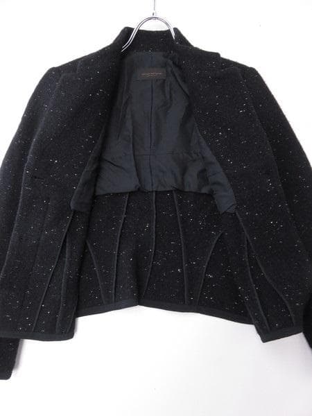 【値下げ】ナルシソロドリゲス　秋冬　スタンドカラージャケット　カシミヤ混　黒　M