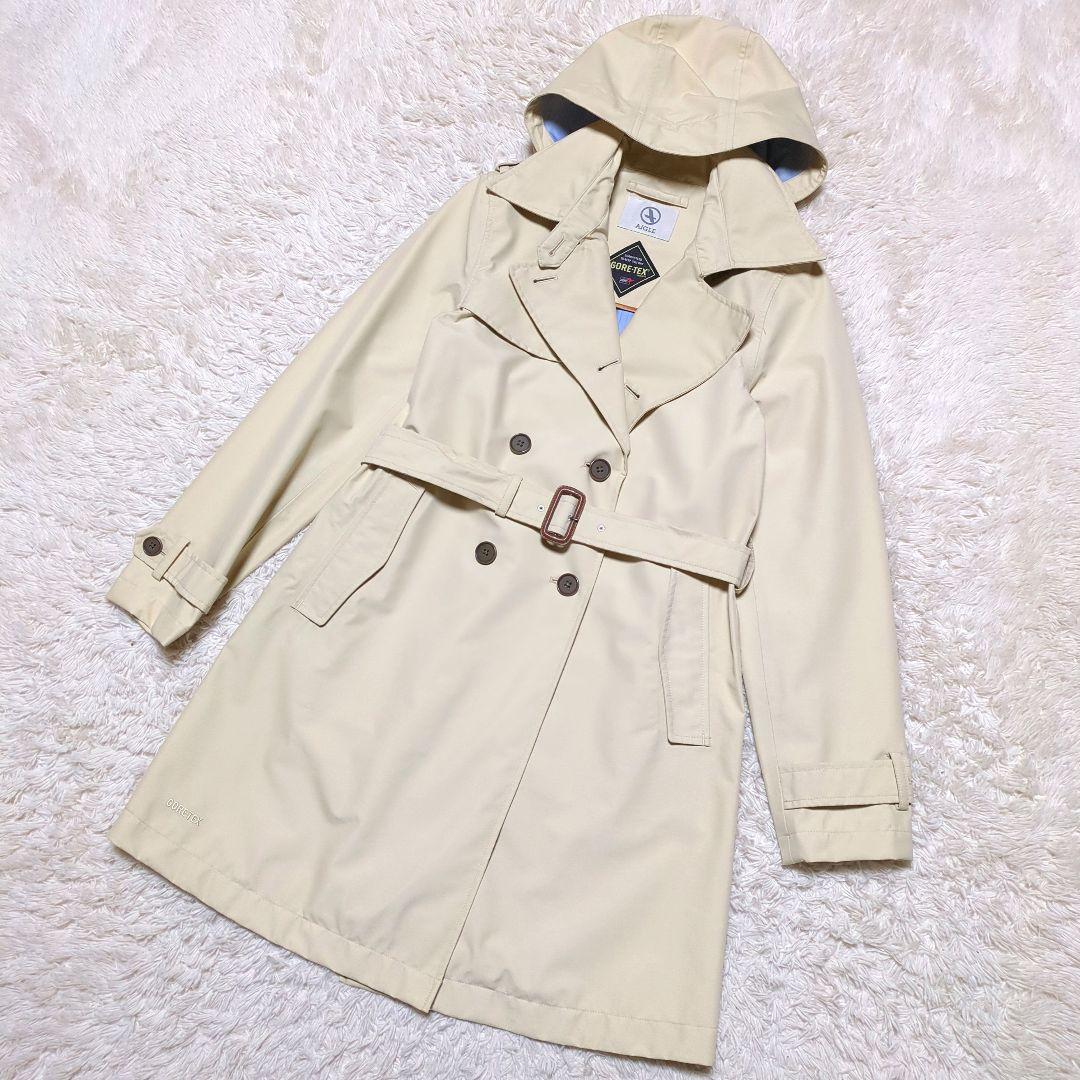 美品！AIGLE　ゴアテックス2wayトレンチコート　M　ベージュ　防水