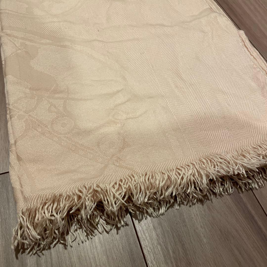 エルメス　カシミヤ　シルク　ストール　ピンク