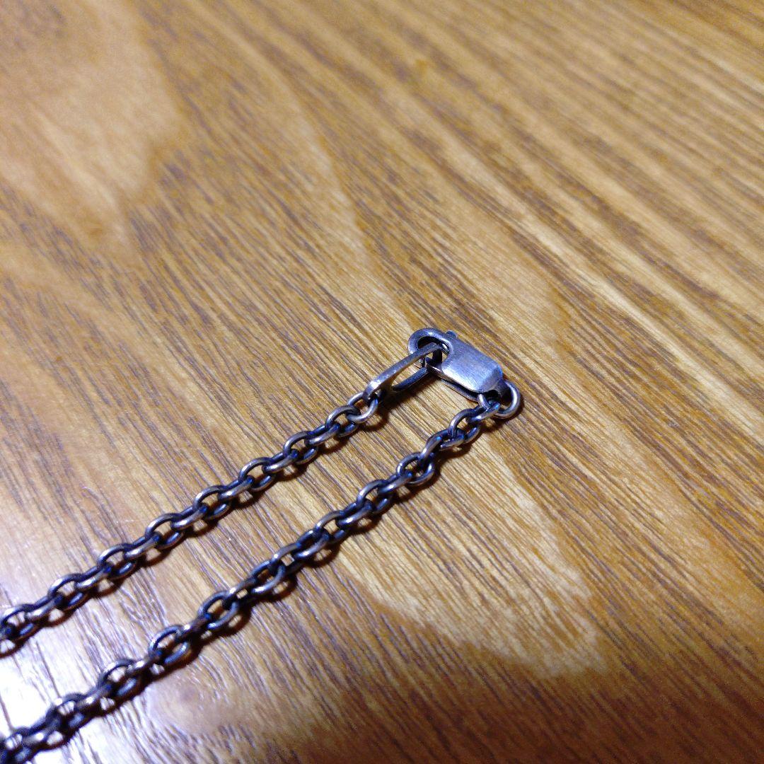 シルバー925ターコイズ付きフェザーネックレス