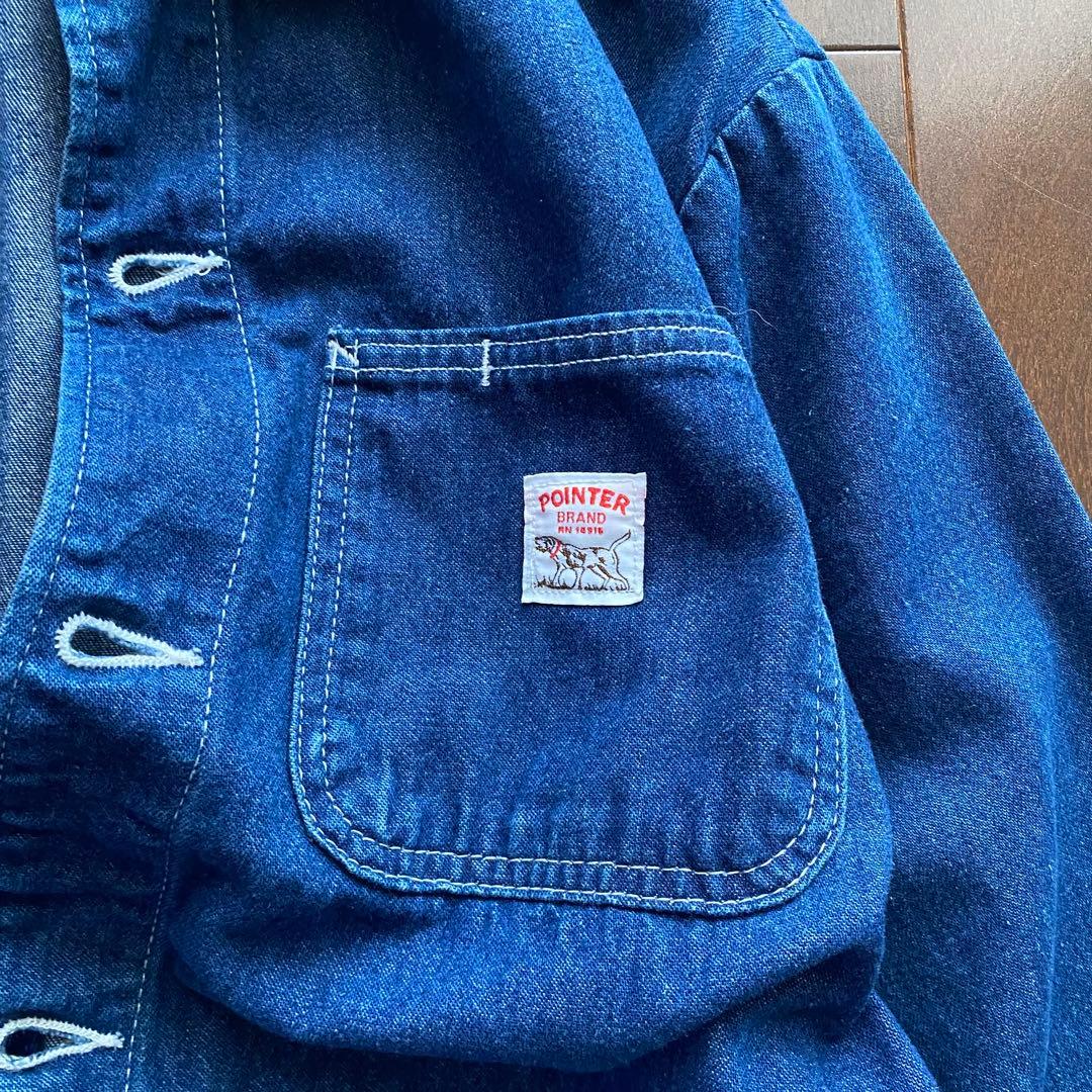 80年代 POINTER デニムカバーオールジャケットMADE IN USA