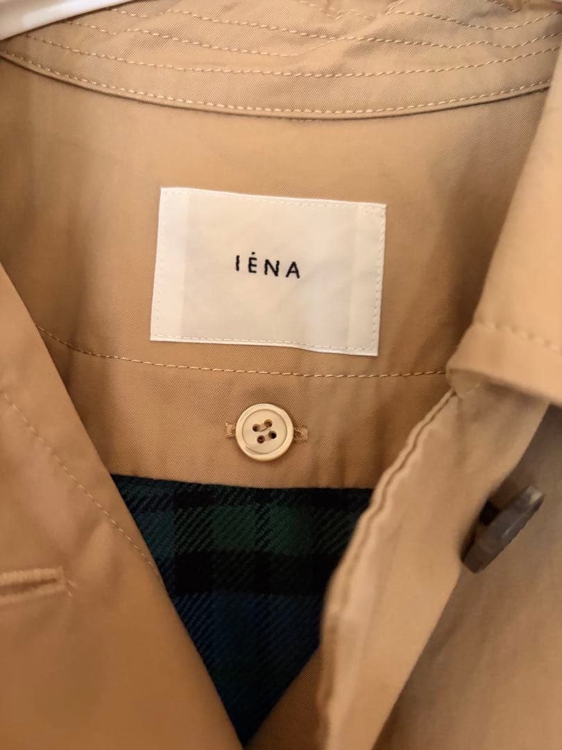 美品☆IENA ハイカウントギャバ ステンカラーコート　ライナー付き　38