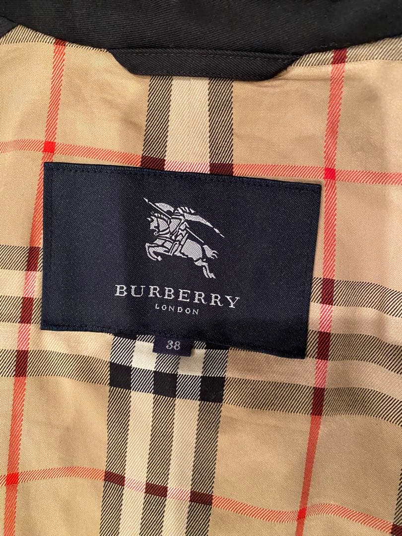 バーバリー　トレンチコート　ネイビー　38 BURBERRY