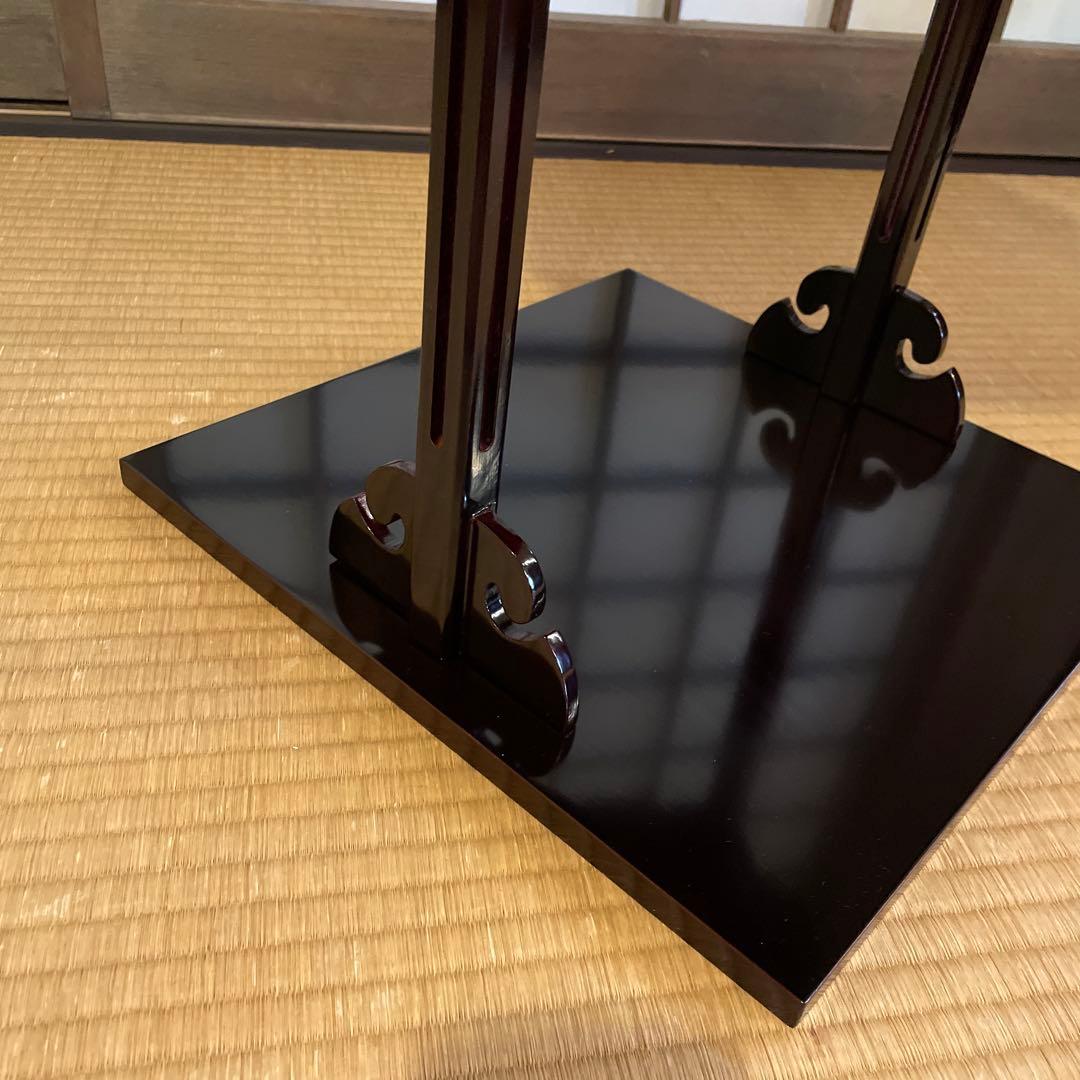 茶道具「淡々斎好」『寿棚』天然木「溜塗」組立式 紙箱