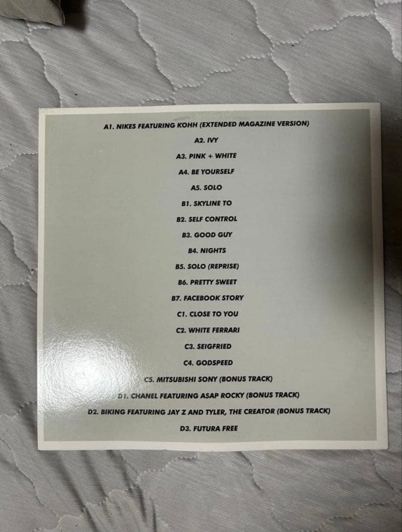 Frank Ocean blonde deluxe editionイエロー盤
