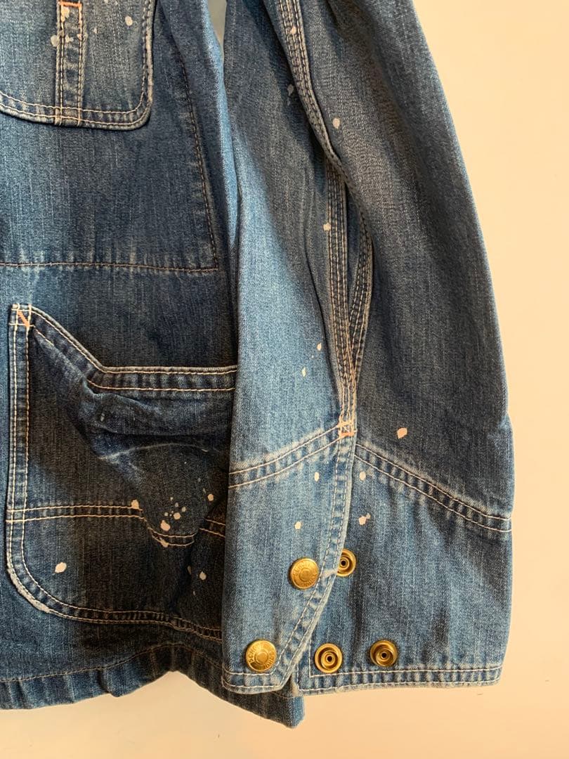 schott デニム　ペイント加工 カバーオール