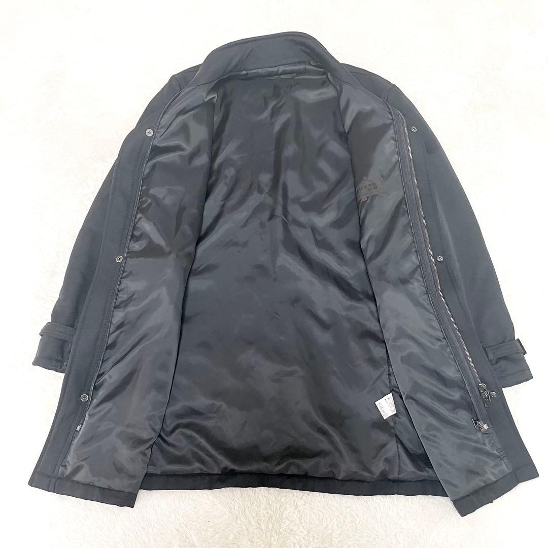 【モード系】 COMME CA mode ロングコート フルジップ アンゴラ 黒