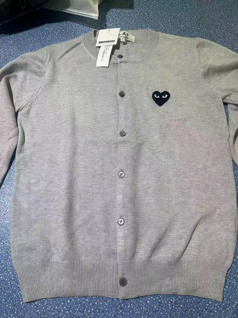 PLAY COMME des GARCONS カーディガンM-XL#8 グレー
