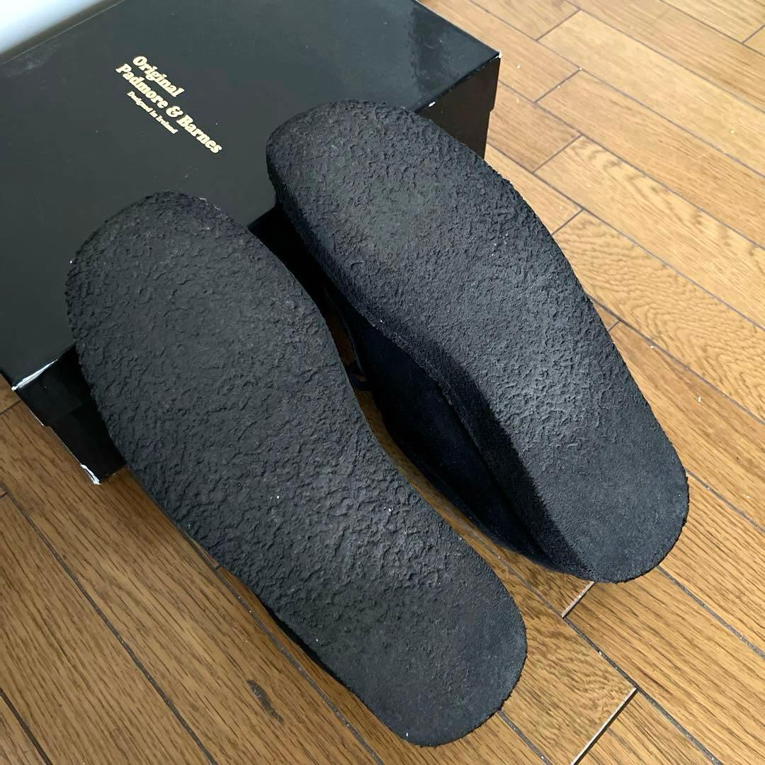 Padmore & Barnes P204 スエードダービー 黒 UK7