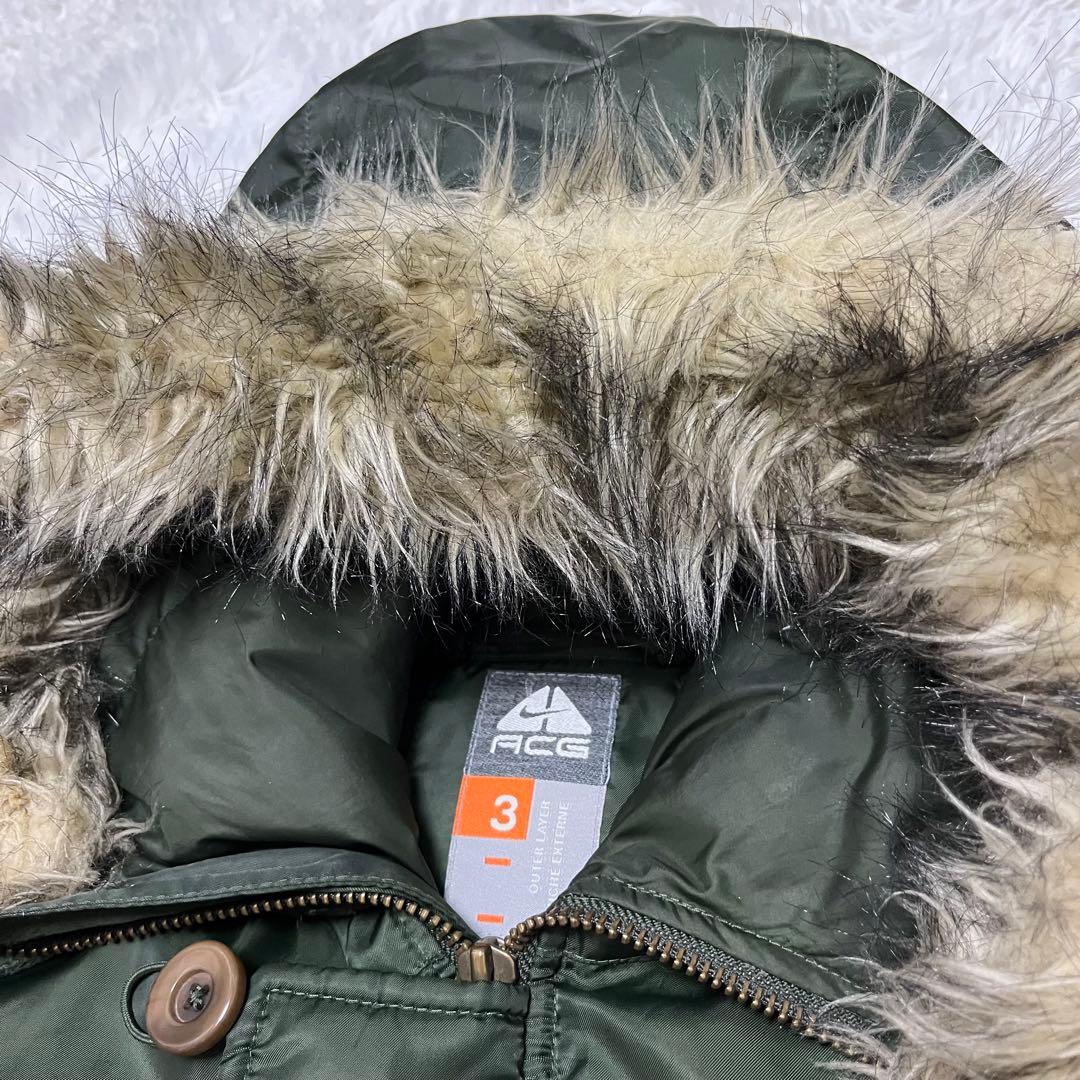 激レア NIKE ACG ナイキ カーキ コート ファー ダウン ミリタリー