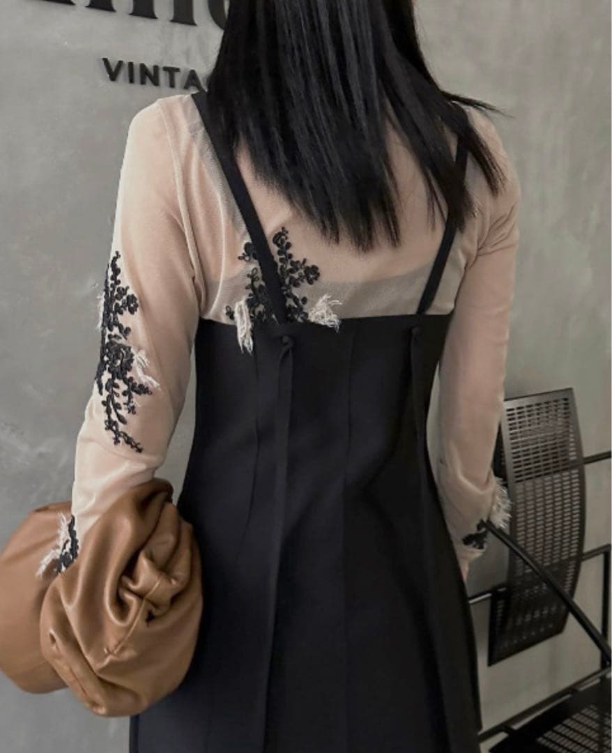 トップス Ameri PEPLUM FLARE BUSTIER KNIT