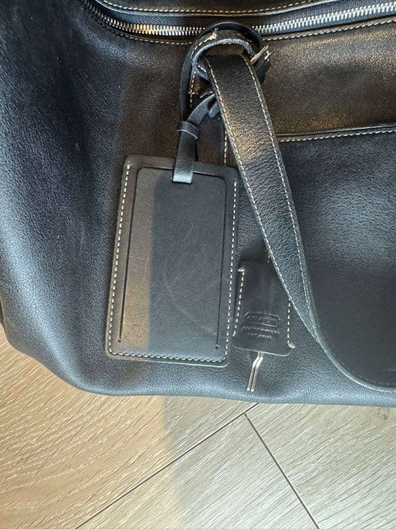 COACH オールレザー ボストンバッグ　2way ショルダー付き 黒　5402