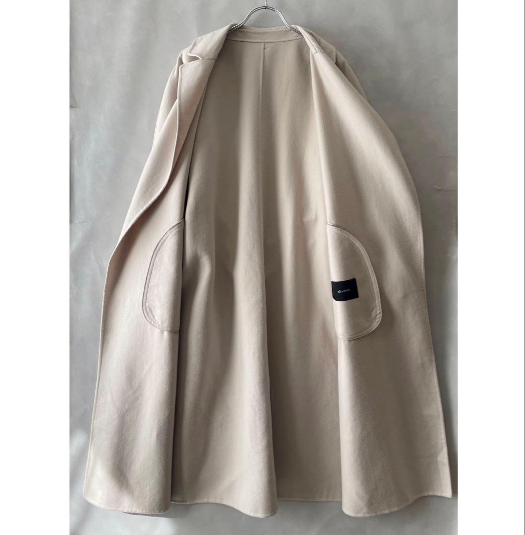アルアバイル　21AW 5.9万　薄手　ウールロングコート　サイズ2 薄ベージュ