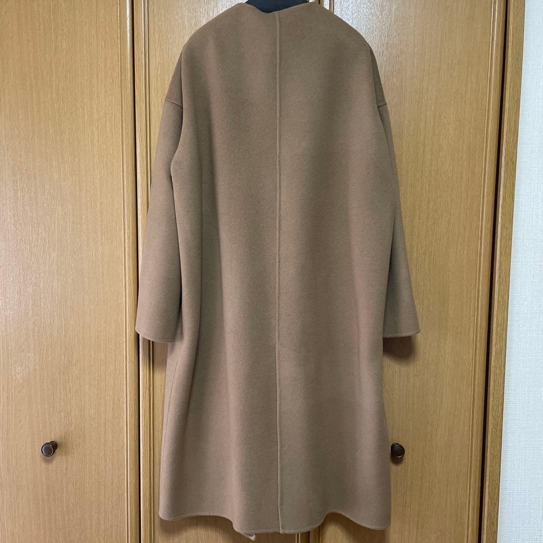 CINOH ノーカラーコート　キャメル　　　　　　✳️３月末迄❗️