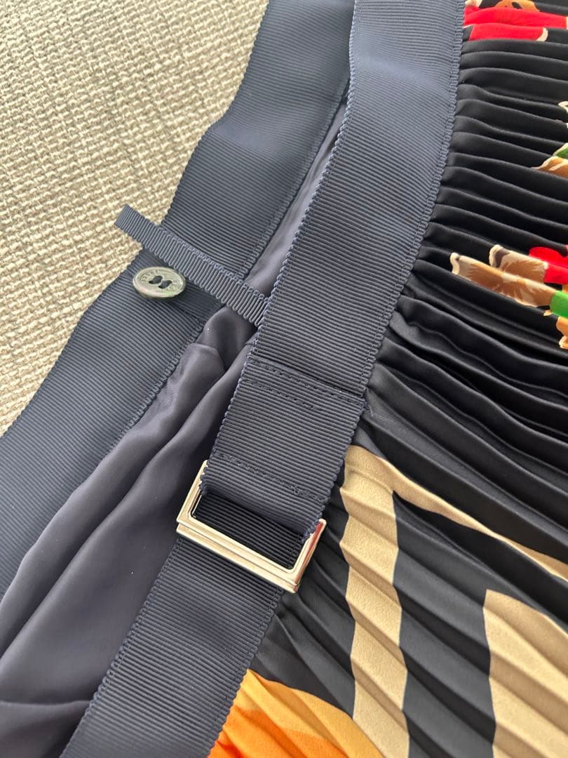 美品[sacai]1ArchivePrintMixSkirt(NAVY)