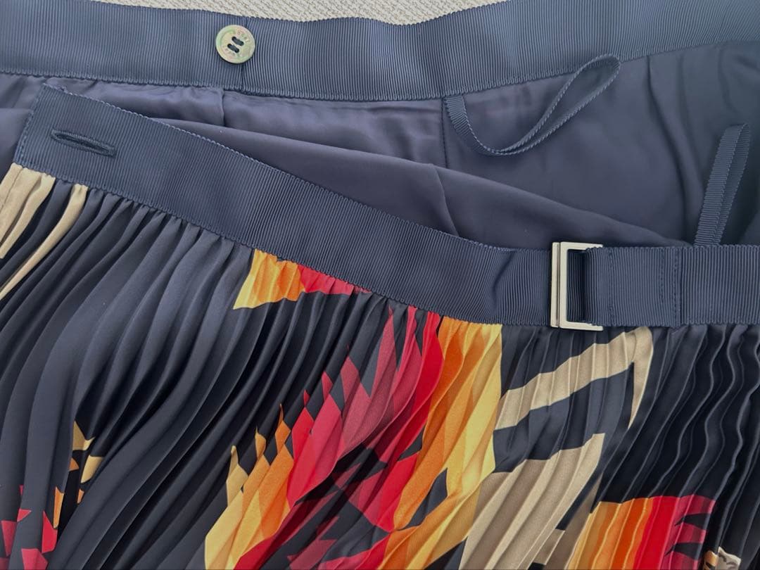 美品[sacai]1ArchivePrintMixSkirt(NAVY)
