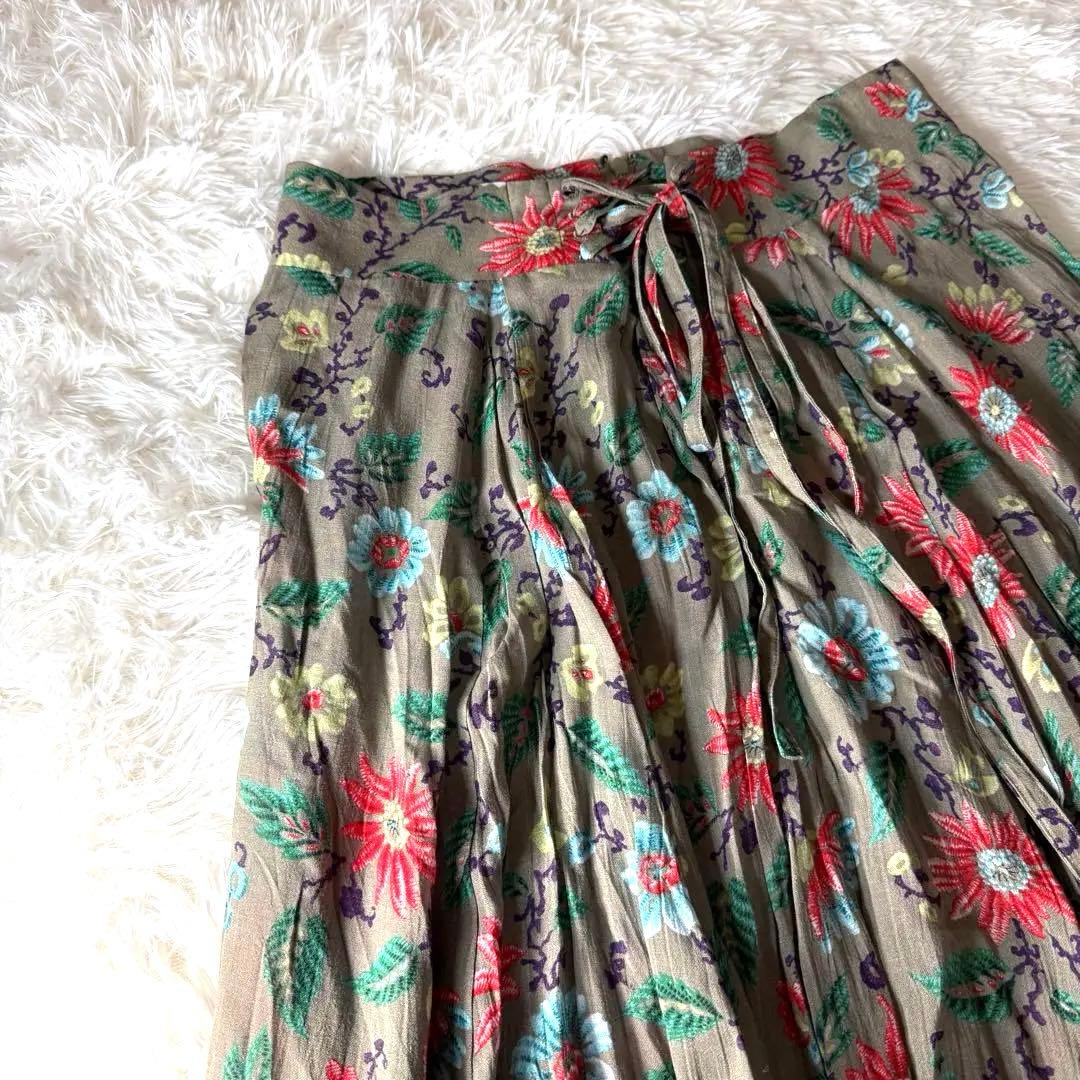 Y’s Yohji Yamamoto 花柄レーヨン ロングスカート 日本製 1