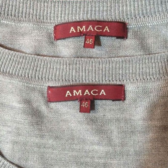 AMACA アマカ アンサンブル 半袖ニット 長袖カーディガン 春夏 サイズ46