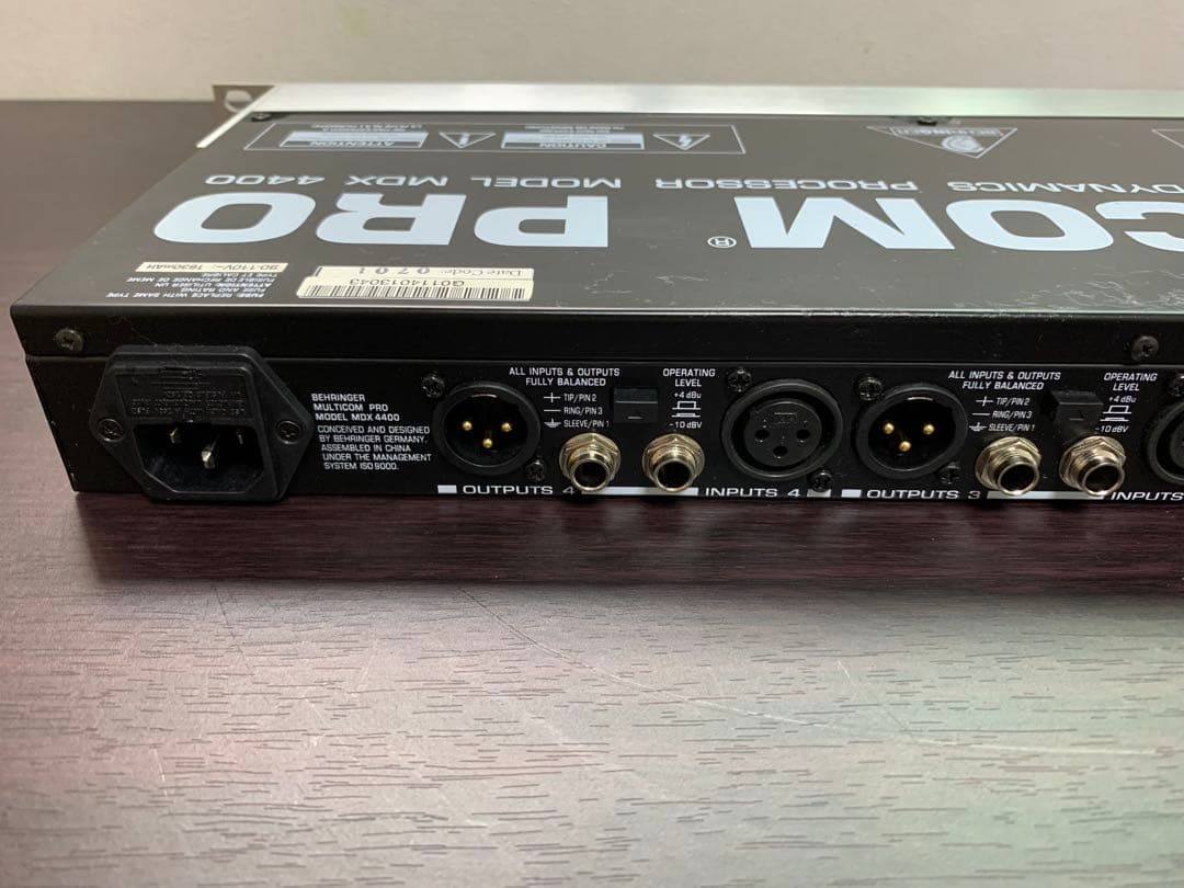 BEHRINGER MDX4400 4chコンプ 音出しOK