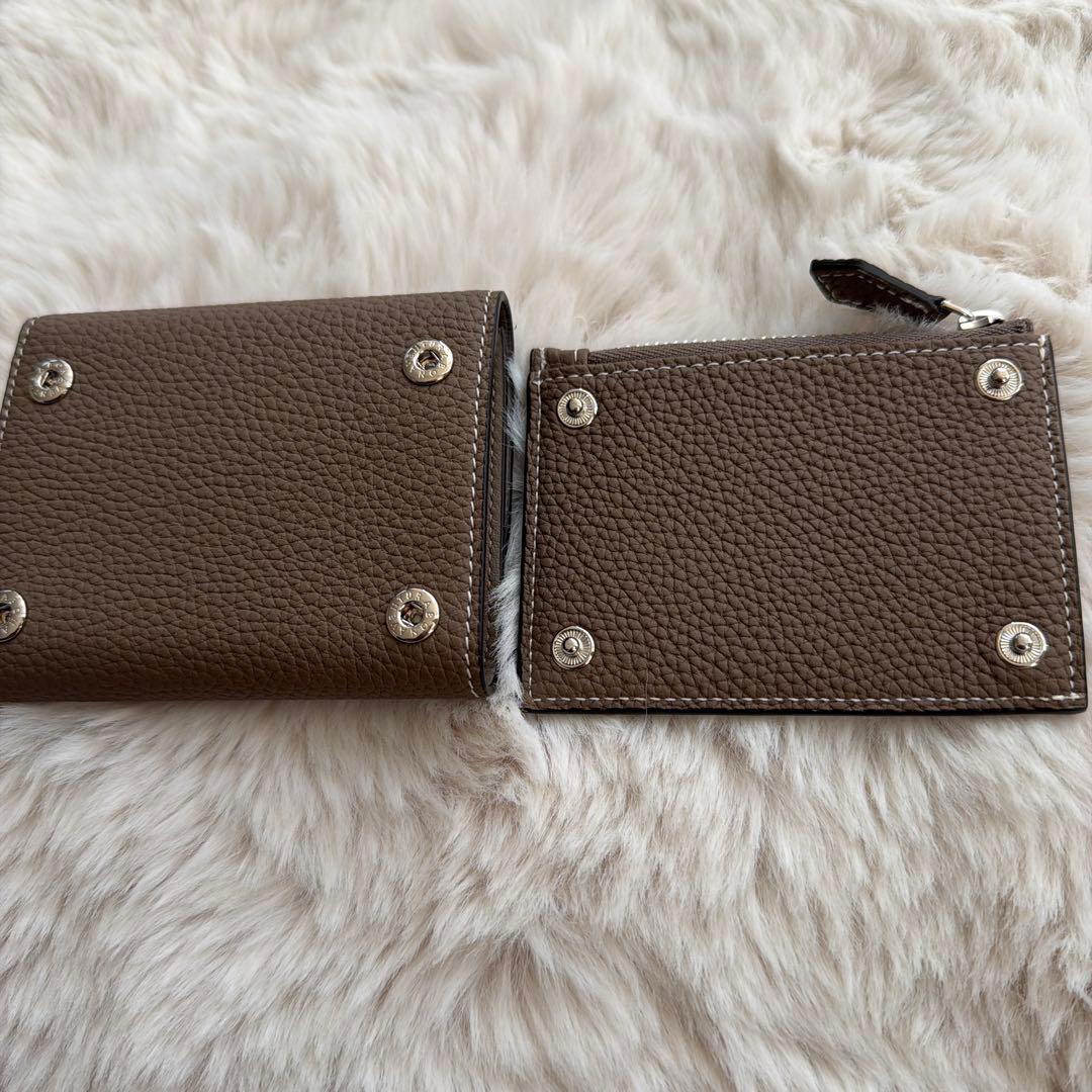 【美品】ボナベンチュラ ベアトリーチェ トリフォールド 財布 エトープ