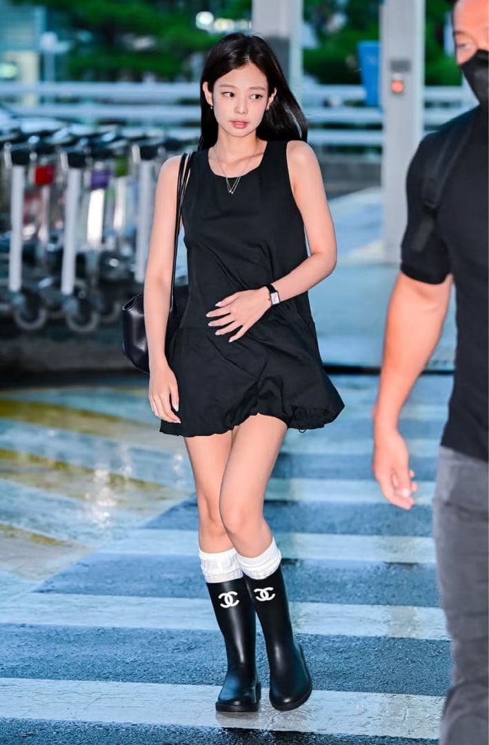 CHANEL レインブーツ シャネル 38 ココマーク CCマーク 靴 シューズ