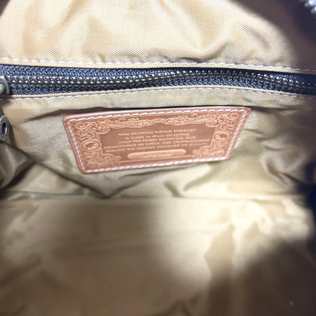 極美品　ハンティングワールド　ミニボストンバッグ　バチューサー　バチュークロス