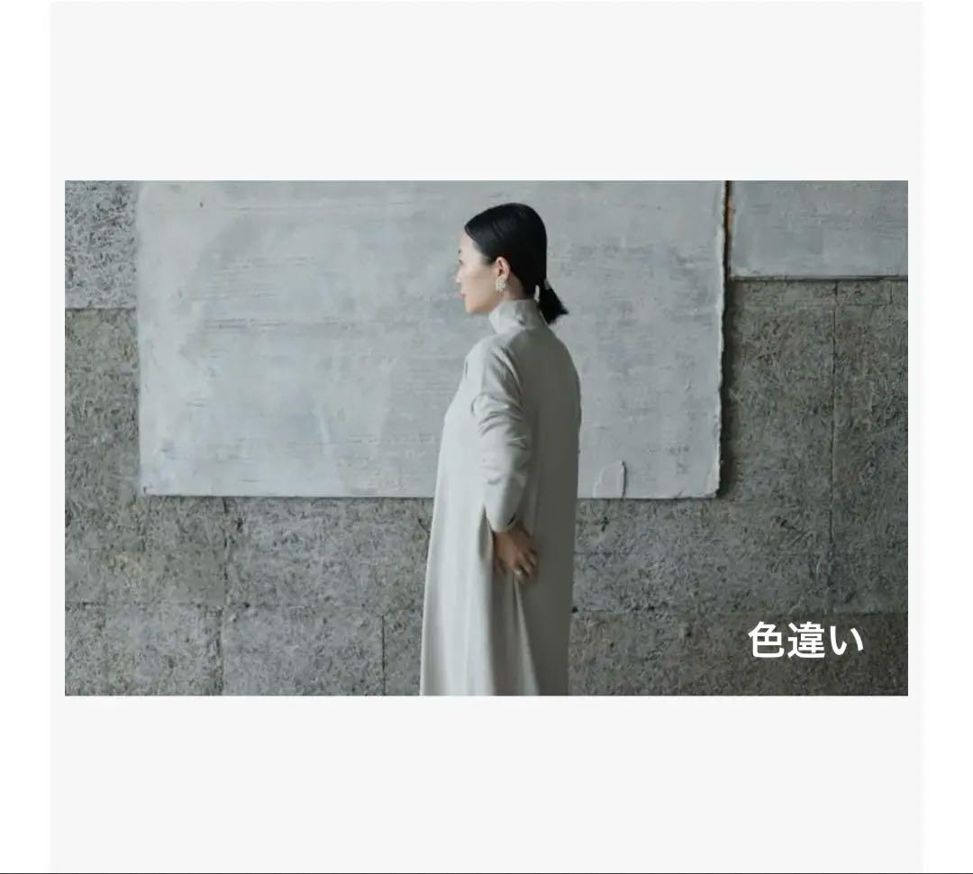 evam eva エヴァム エヴァ ウール ワンピース ストーングレー