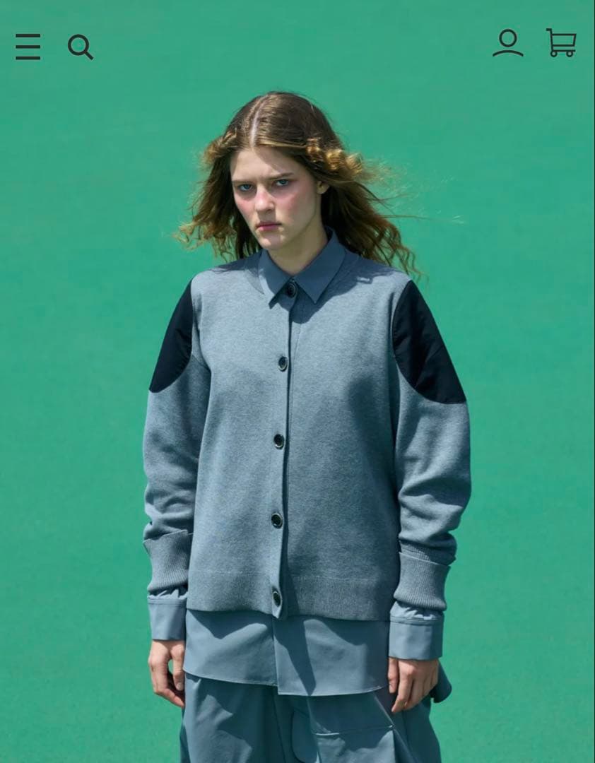 någonsstansナゴンスタンスshoulderpatchcardigan