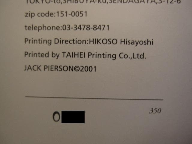 HYSTERIC 3　80’S　Jack Pierson　限定350部