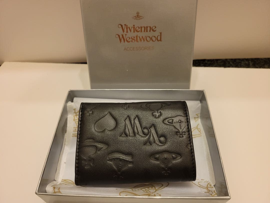 Vivienne Westwood 965VW767 BLACK 三つ折り財布