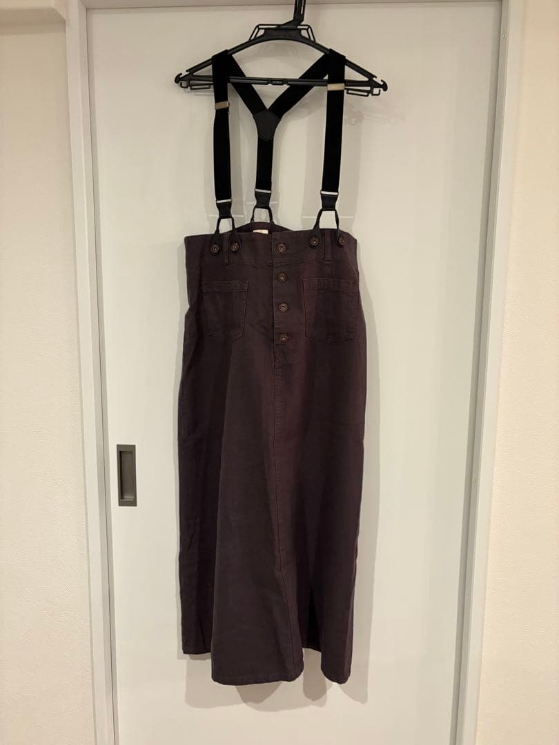 fig London コットンネップ ヘンプ サスペンダースカート