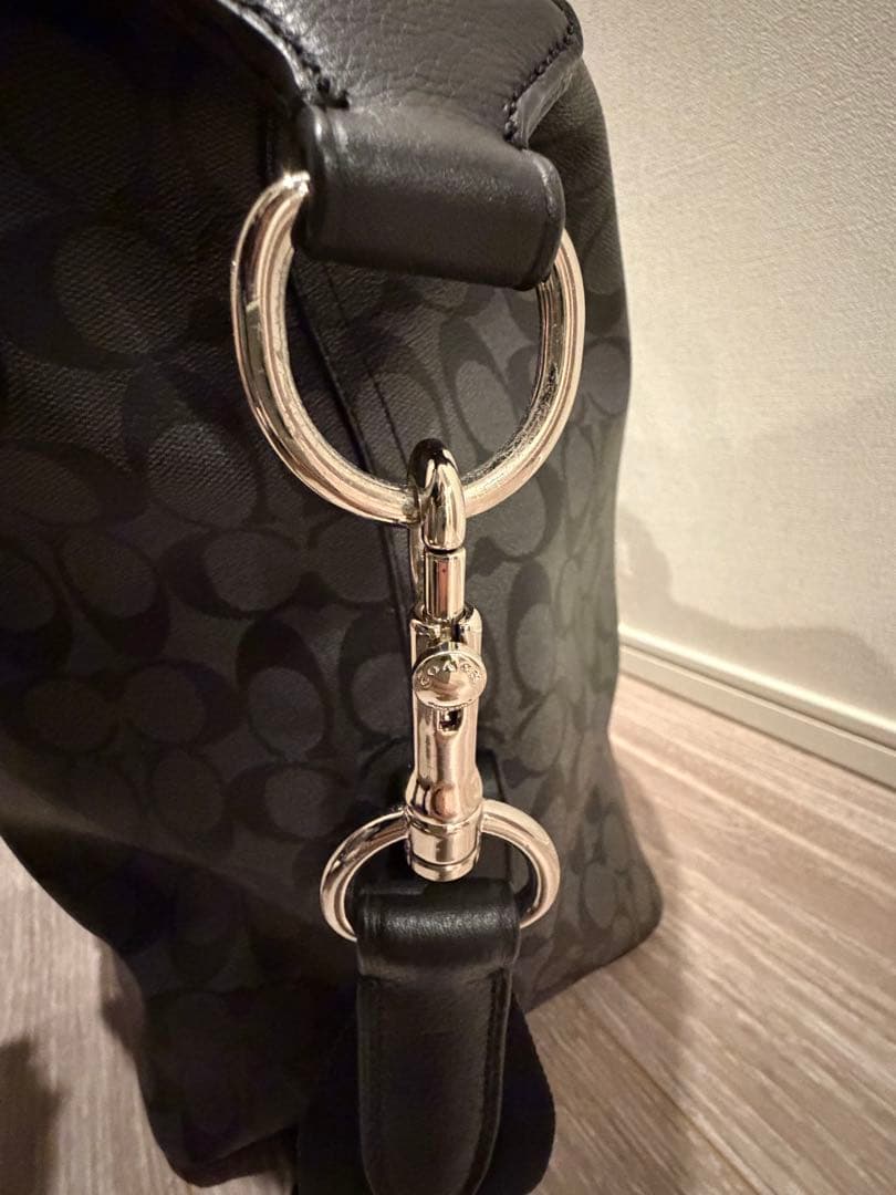 極美品 COACH コーチ ボストンバッグ PVC シグネチャー 大容量