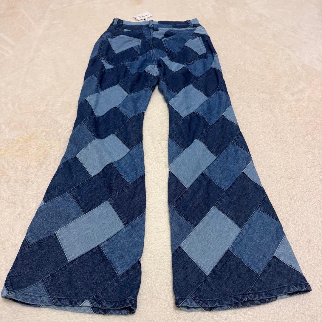 新品未使用品 Ron Herman パッチワークデニム XS フレアデニム