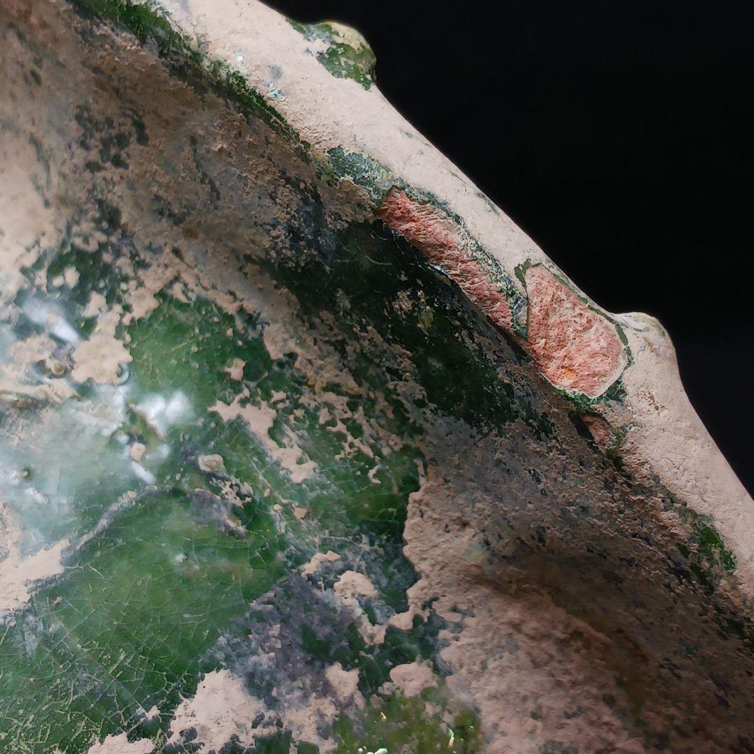 Y2952-2 中国 漢代 緑釉穀倉 置物 高さ27.5㎝