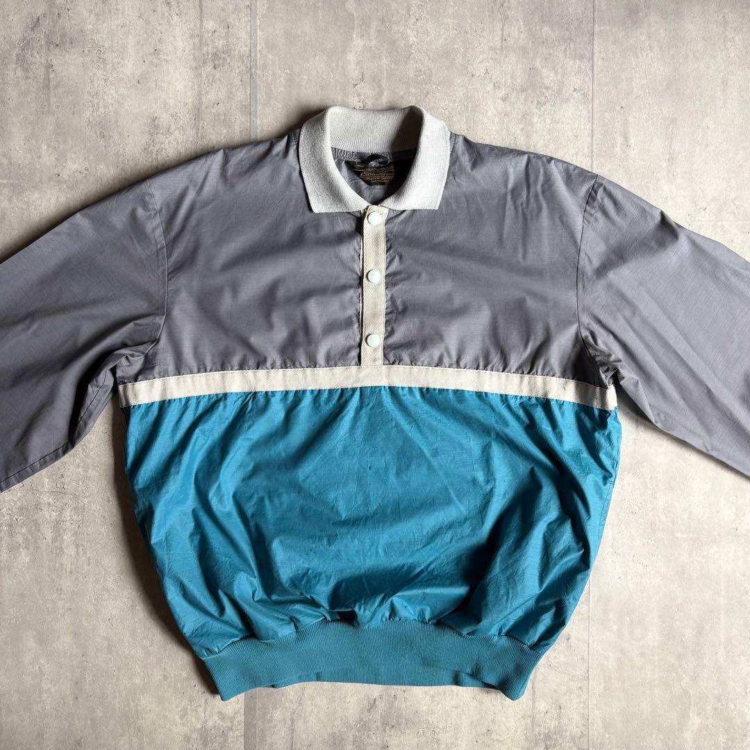【70-80s Eddie Bauer】ハーフボタン　プルオーバー　短丈