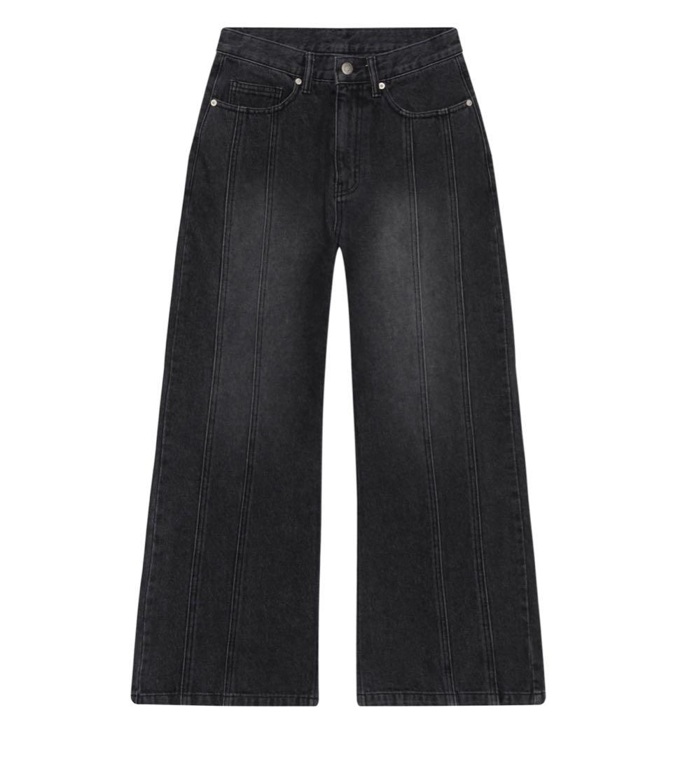 あめ　IUGAMAKARAS Ribbon Denim Pants