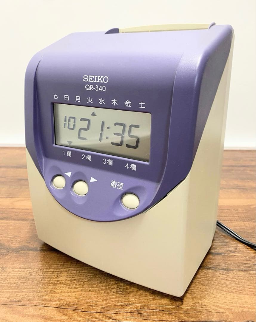 SEIKO QR-340 タイムレコーダー 大量タイムカード72枚付き