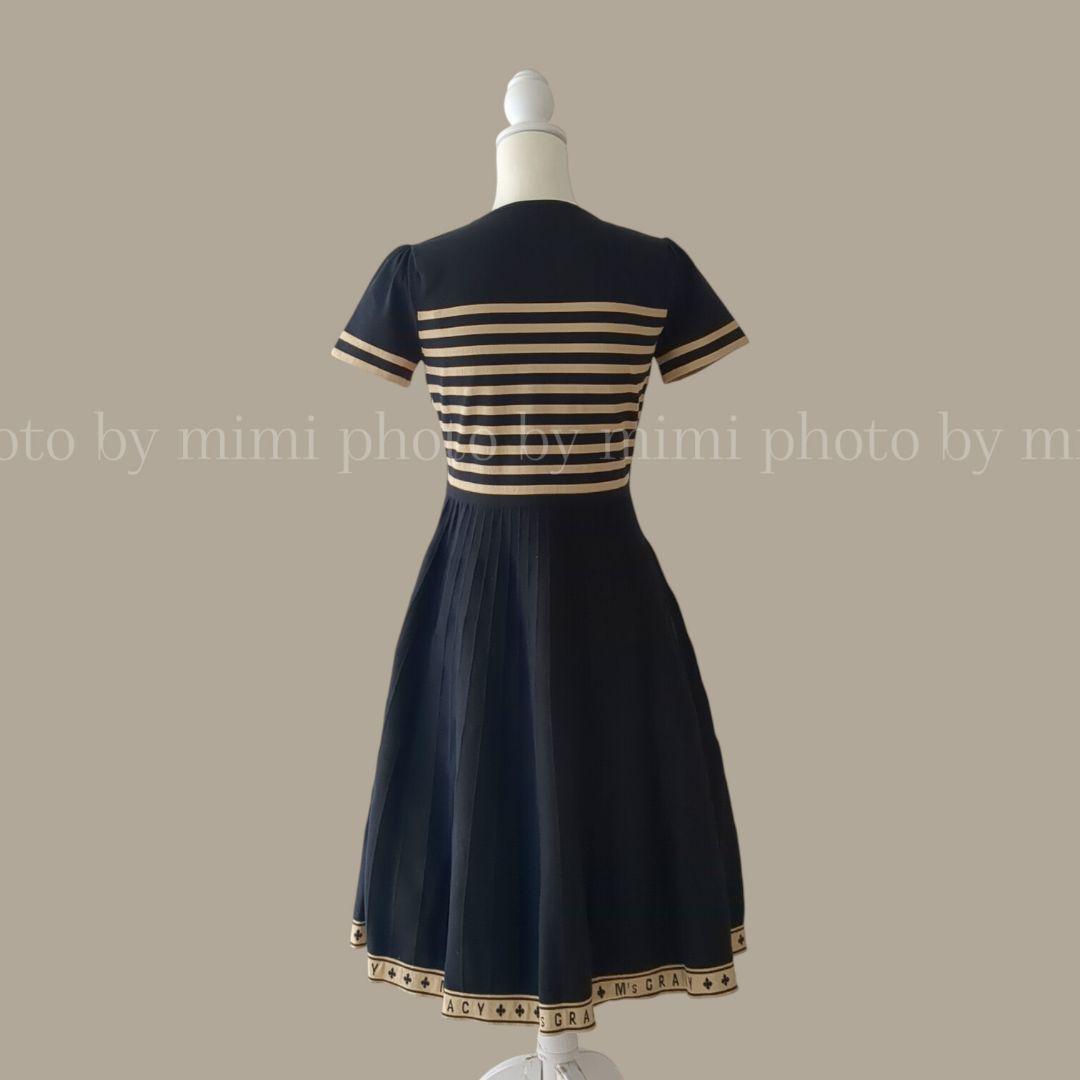 M'S GRACY*ボーダースターニットワンピース
