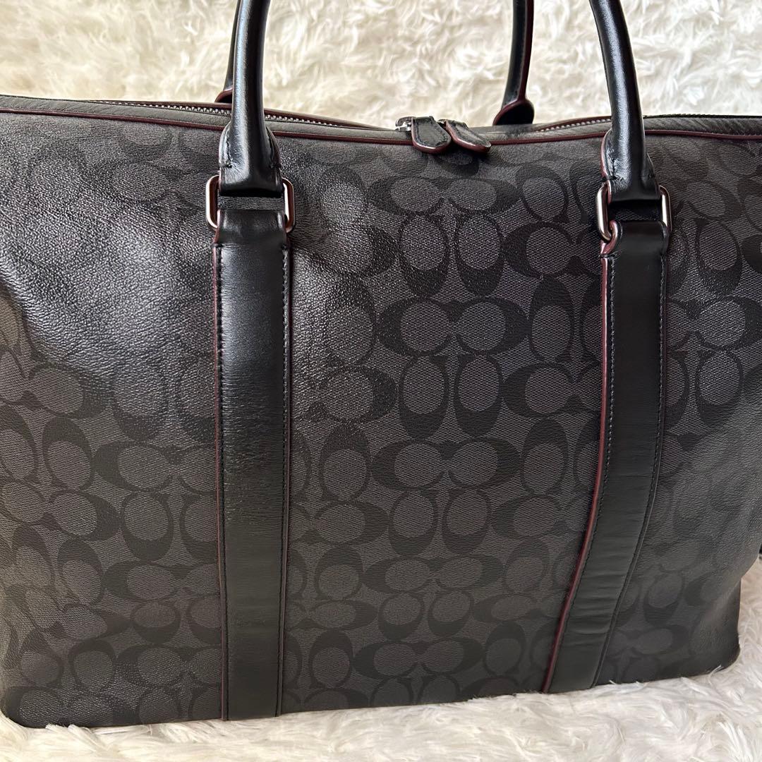 【専用ページ】美品COACH 2wayシグネチャーボストンバッグブラックXグレー