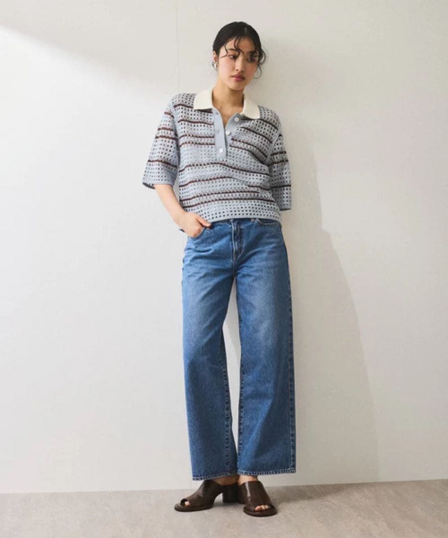 y*y様 【未使用品】ADAM ET ROPÉ FEMME クロシェニットポロ