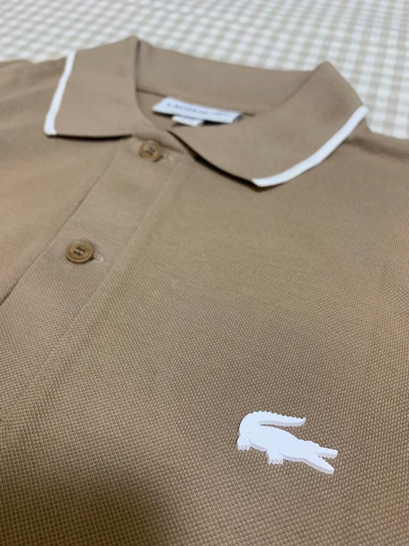 美品 未使用 Lacoste ベージュ ポロシャツ 半袖 限定